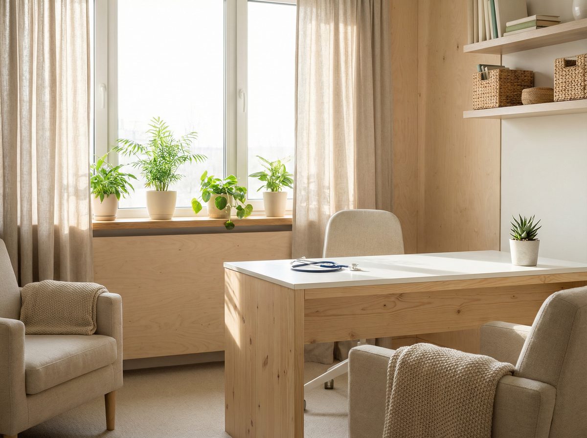 Warm, welcoming functional medicine consultation space